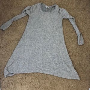 Gray fleece sweater dress